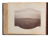 [CHICAGO]. TAYLOR, John W. (1846-1918), photographer. An album containing 154 albumen photographs of Chicago by a noted photographer, including important architectural images, as well as images relating to the preparations for the 1893 World's fair, the stockyards as described by Upton Sinclair, and more. Chicago, ca 1890.