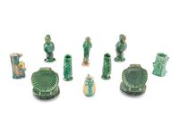 A Collection of Glazed Earthenware Table Articles