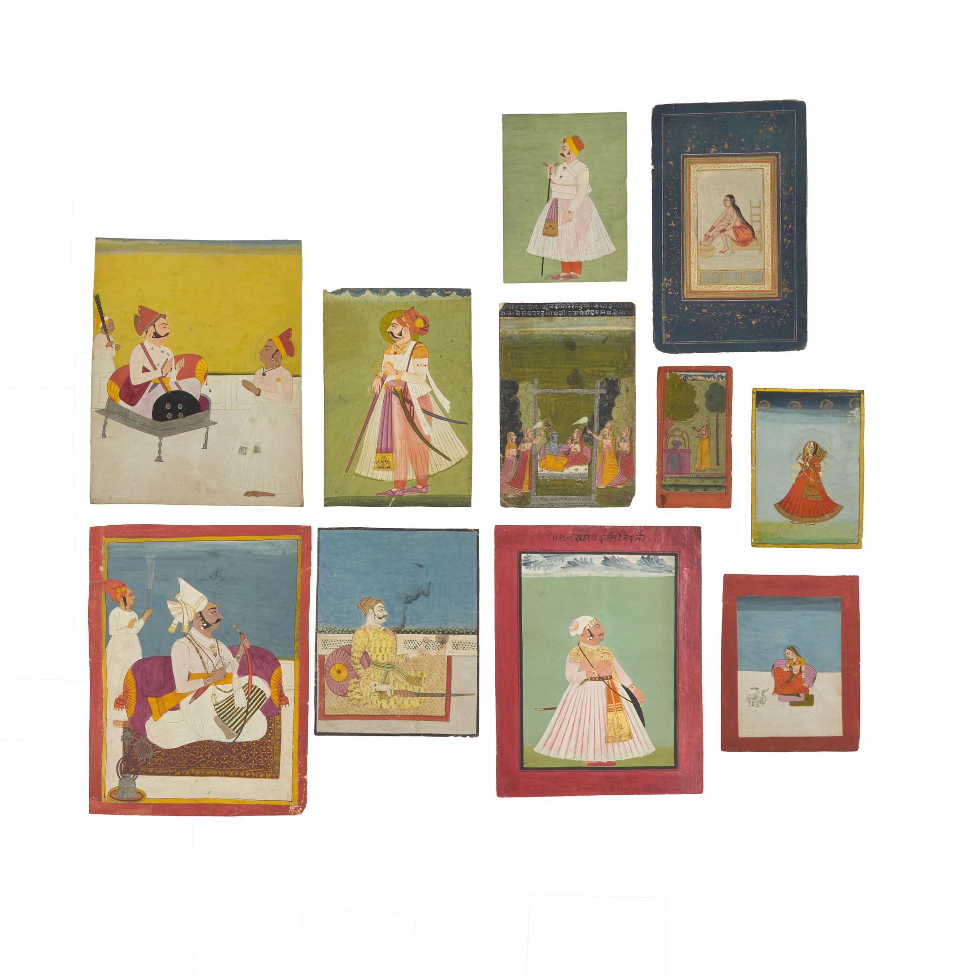 Eleven Indian Miniature Paintings — 印度細密畫一組十一幅