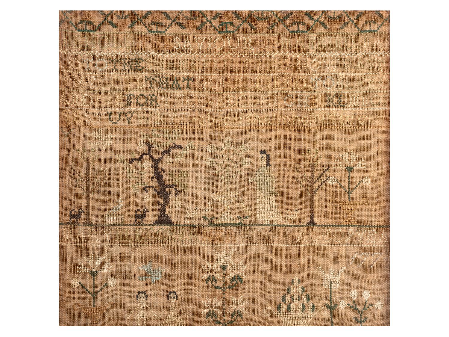 A Needlework Embroidered Schoolgirl's Sampler, Wrought by Mary Bleecker