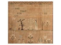 A Needlework Embroidered Schoolgirl's Sampler, Wrought by Mary Bleecker
