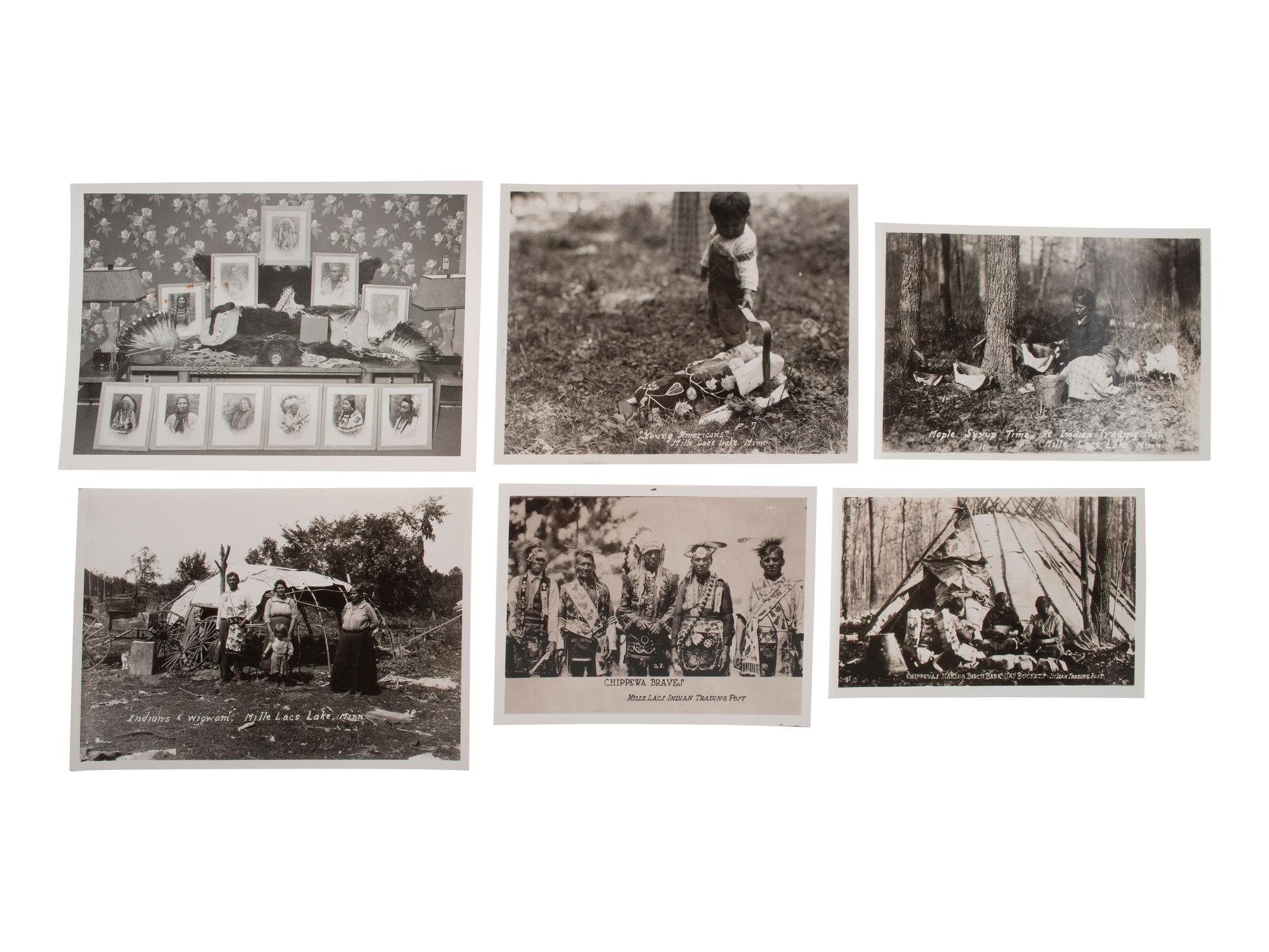 [NATIVE AMERICANS]. Approx. 90 photographs and prints featuring Native American subjects.