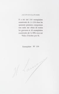 (LAURENS, HENRI) LUCIEN DE SAMOSATE [LUCIAN]. Loukios ou l'ane. Paris, 1947. Limited, signed.
