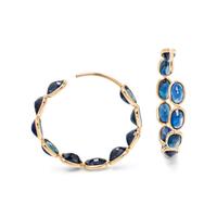 SAPPHIRE HOOP EARRINGS