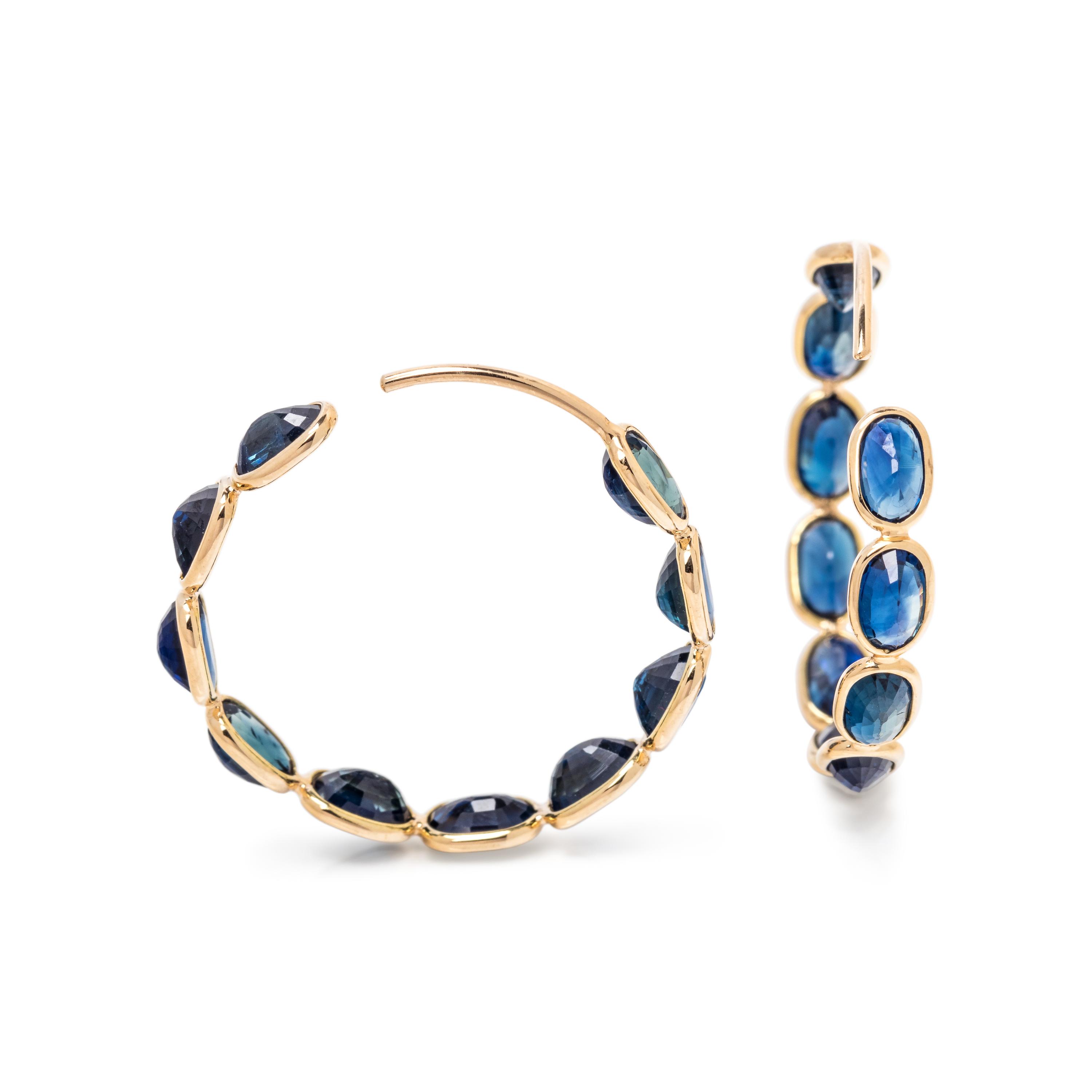 SAPPHIRE HOOP EARRINGS
