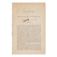 [PRO & ANTI-LINCOLN CAMPAIGN]. A group of 10 pamphlets, comprising:
