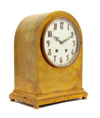An American Brass Cased Mantel Clock