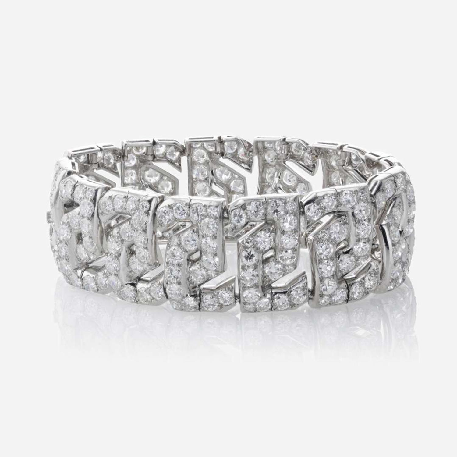 A Diamond and Platinum Bracelet