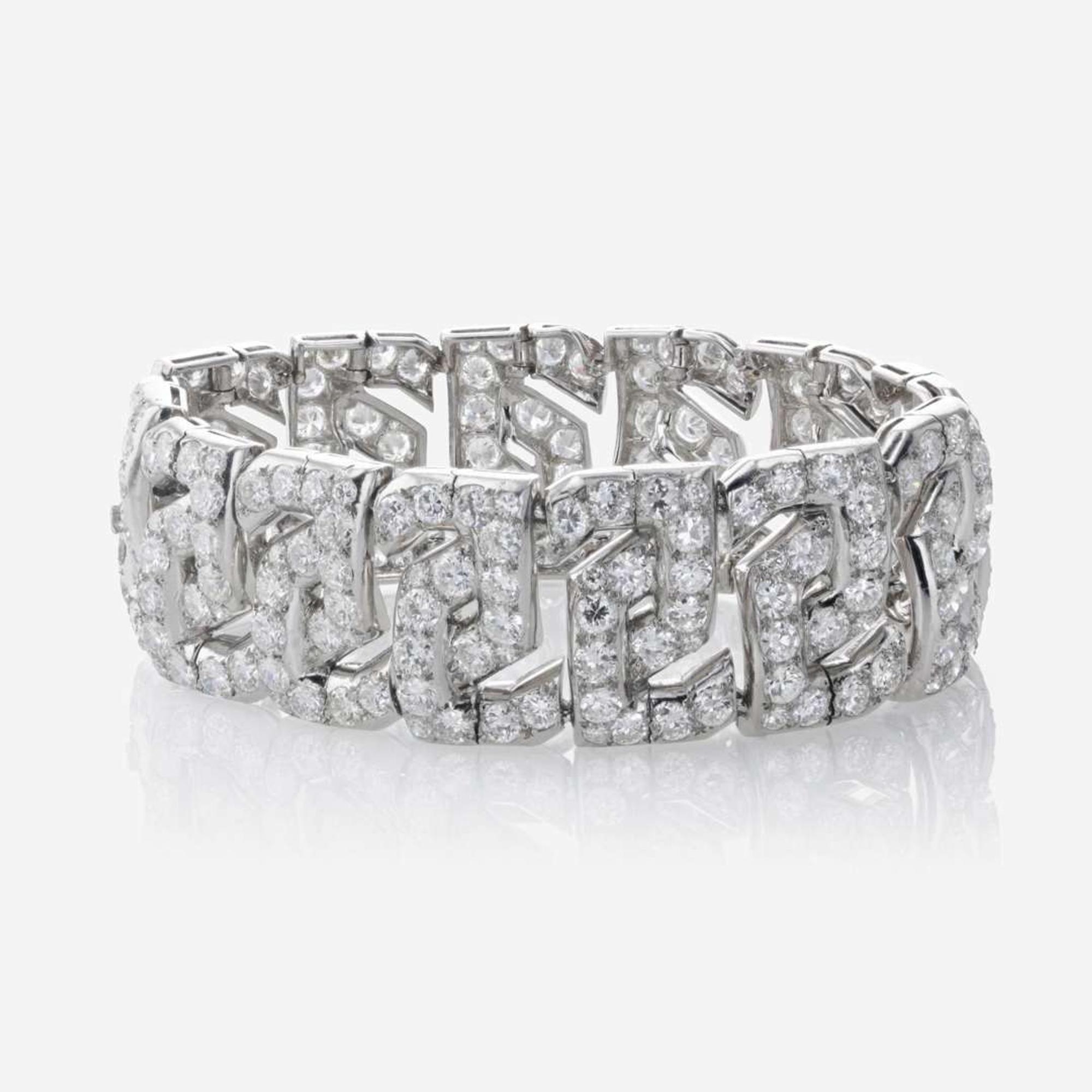 A Diamond and Platinum Bracelet