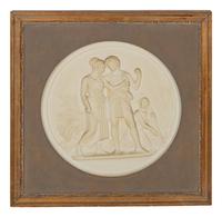 A Set of Four Neoclassical Composition Relief Plaques