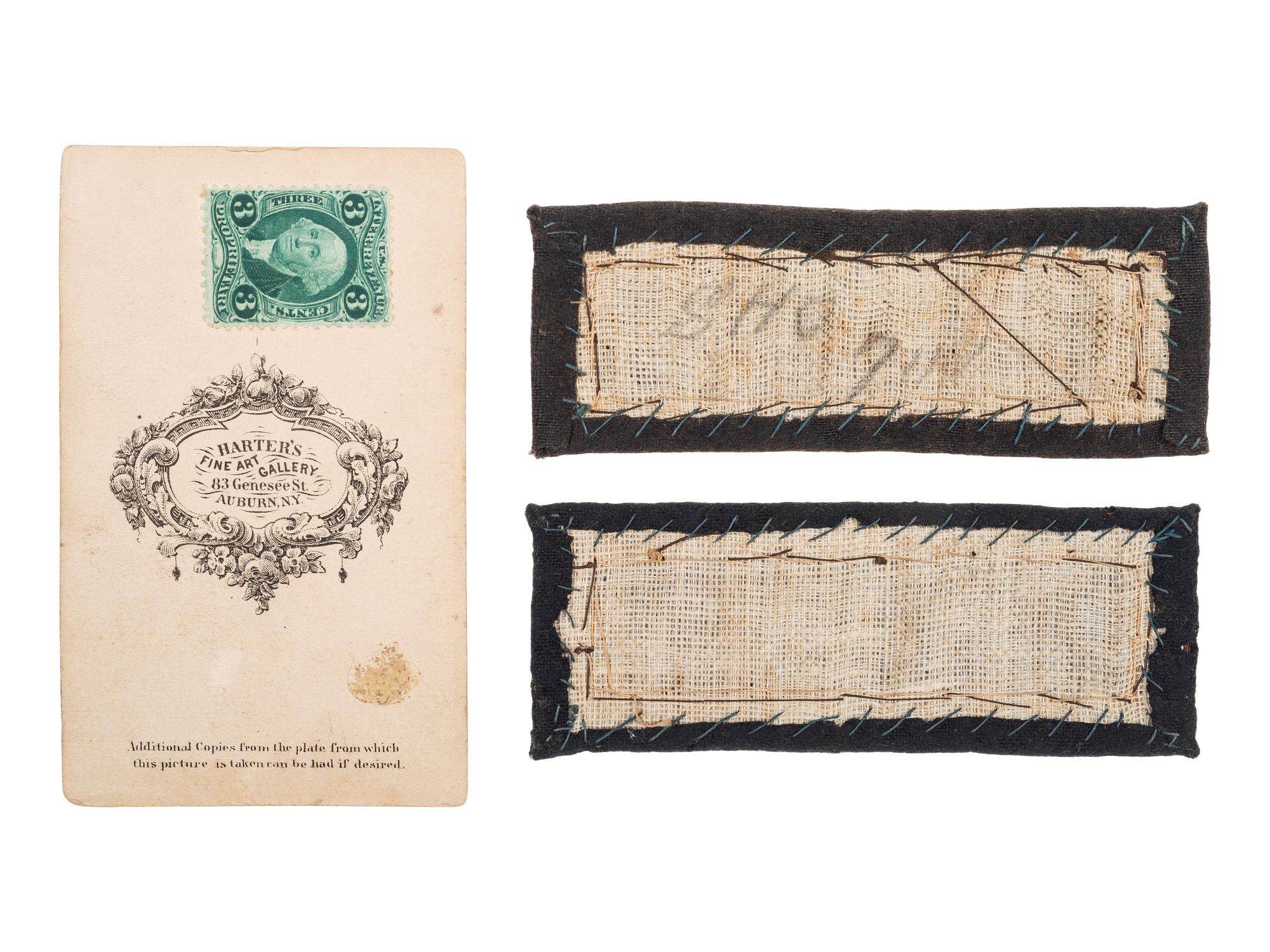 [CIVIL WAR]. Second lieutenant shoulder straps with CDV.