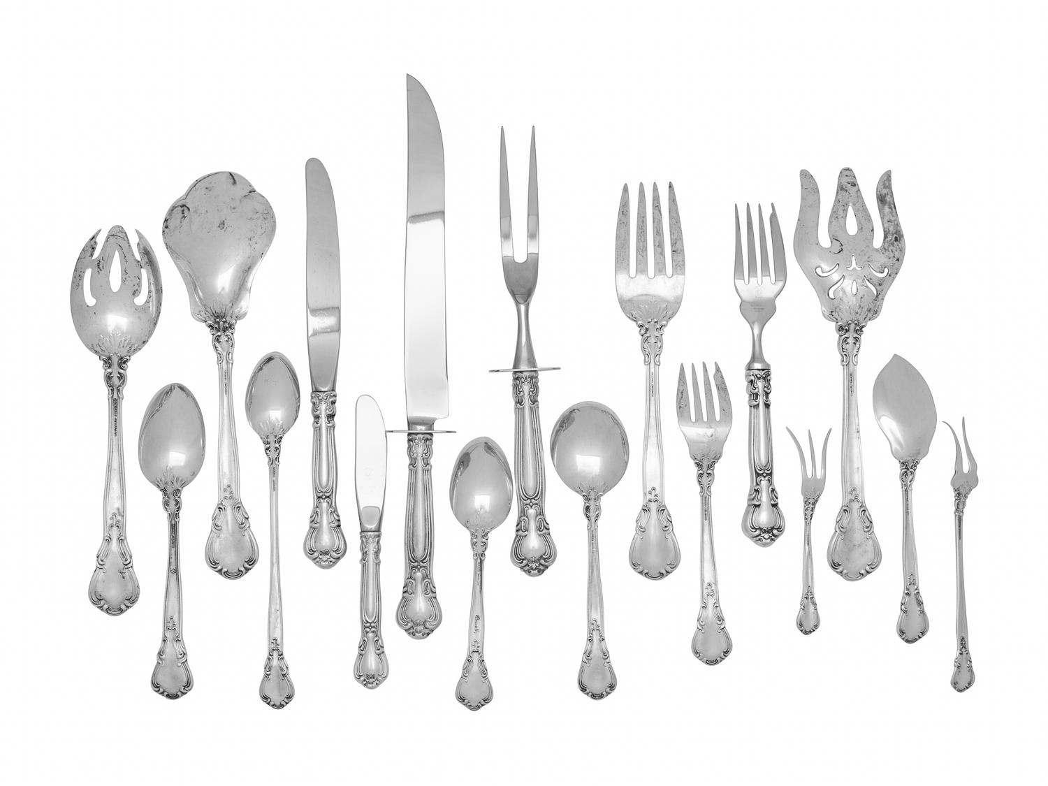 An American Silver Flatware Service