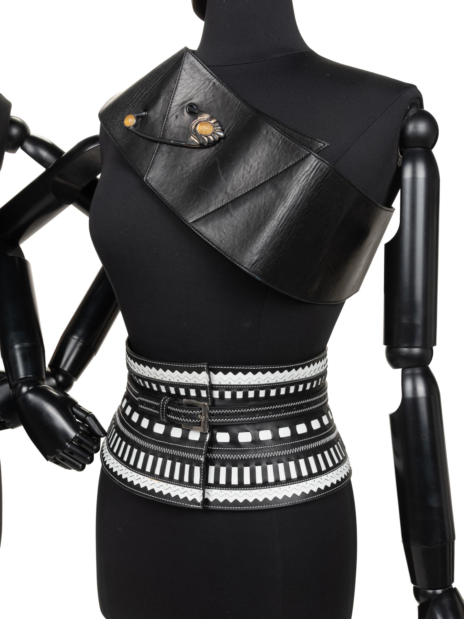Five Designer Belts: One Ferré, One Mugler, Two Lagerfeld, and One Galanos, 1970-90s