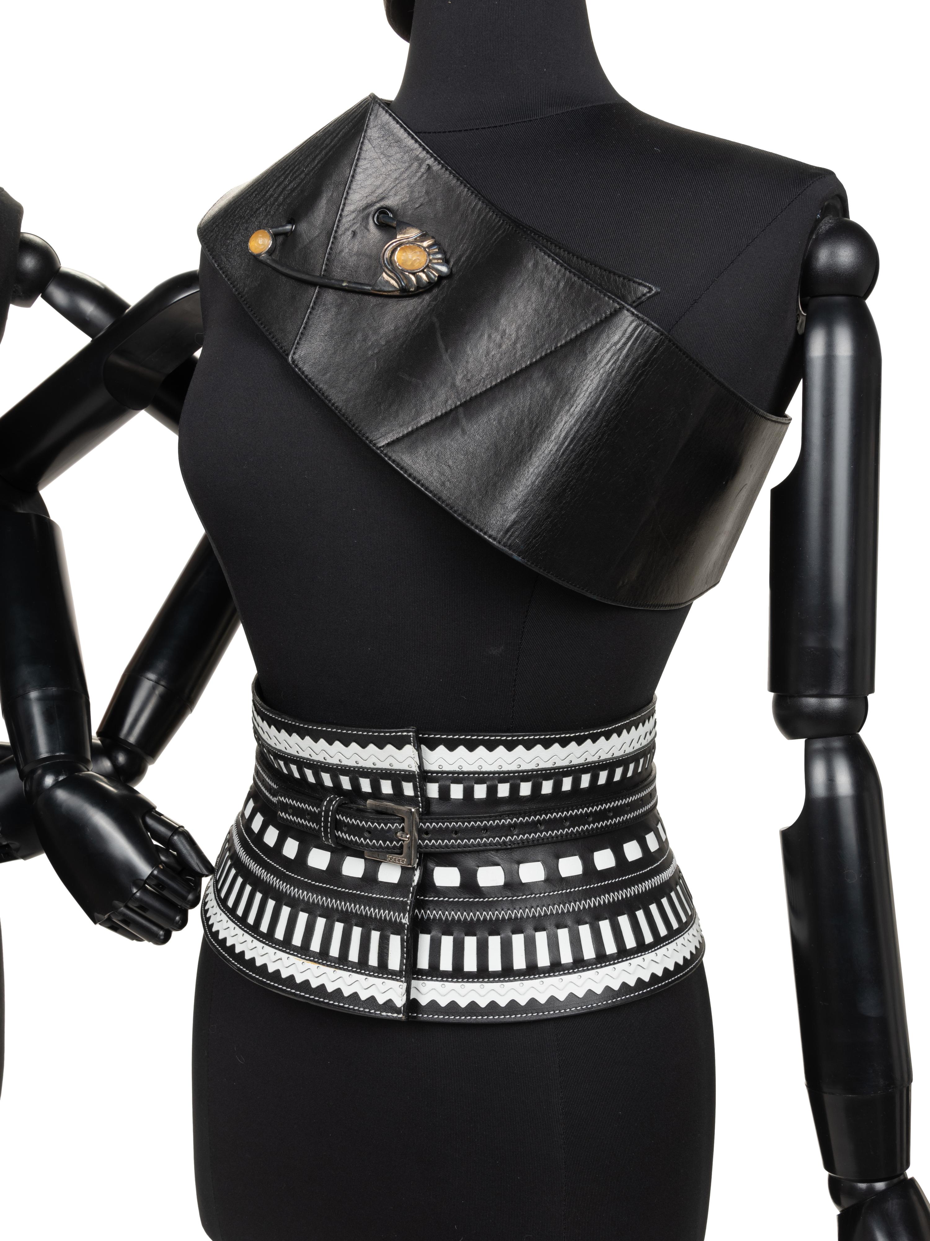 Five Designer Belts: One Ferré, One Mugler, Two Lagerfeld, and One Galanos, 1970-90s