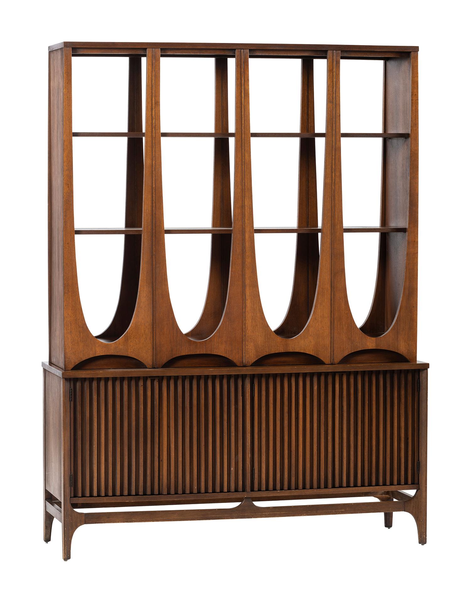 A Broyhill Brasilia Walnut Wall Unit/Room Divider