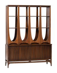 A Broyhill Brasilia Walnut Wall Unit/Room Divider