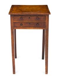 An English Yew and Mahogany Side Table