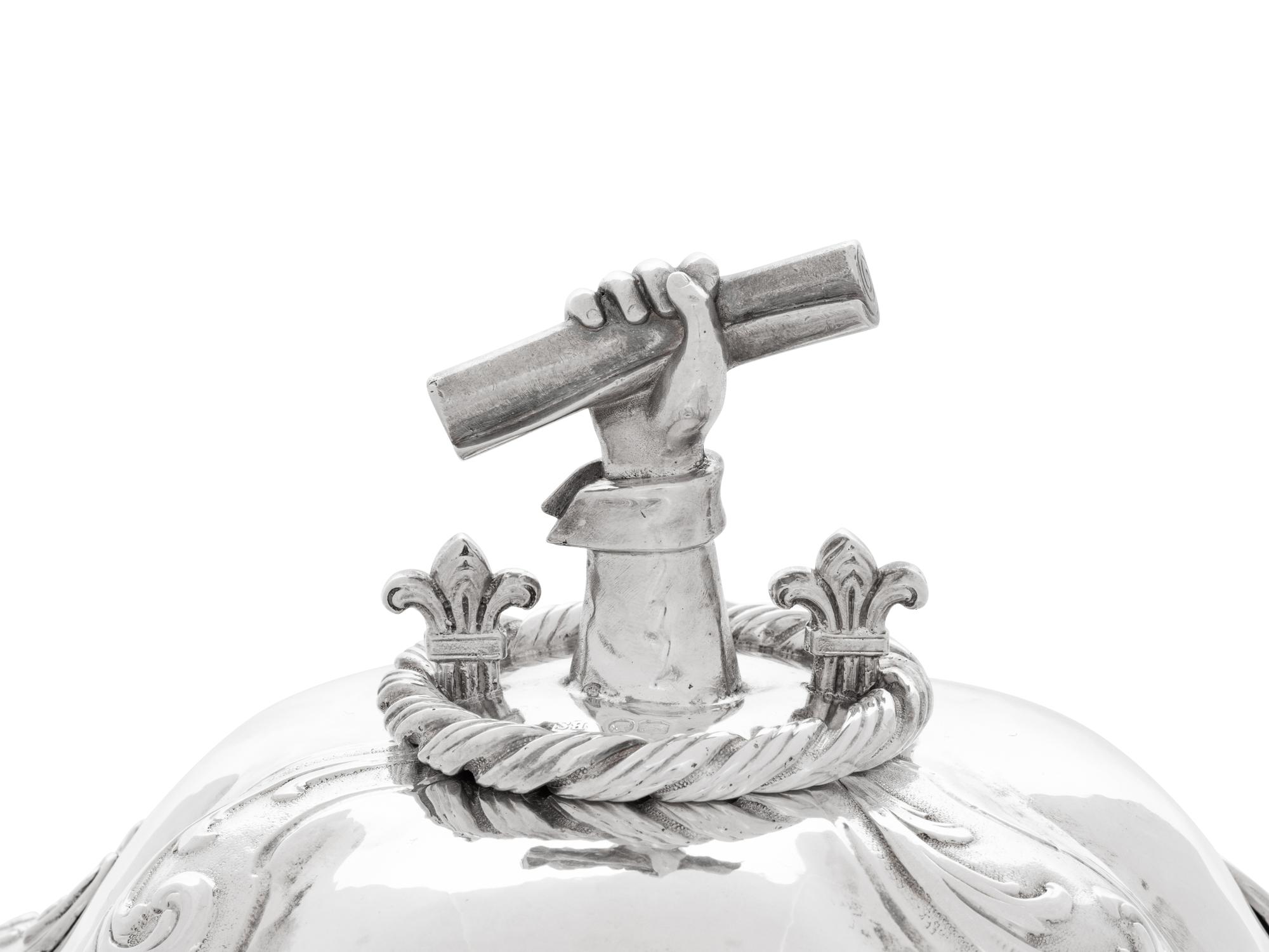 An Important Victorian Silver Presentation Covered Serving Dish of British Railroad Interest