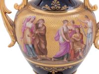A Pair of Vienna Style Porcelain Urns