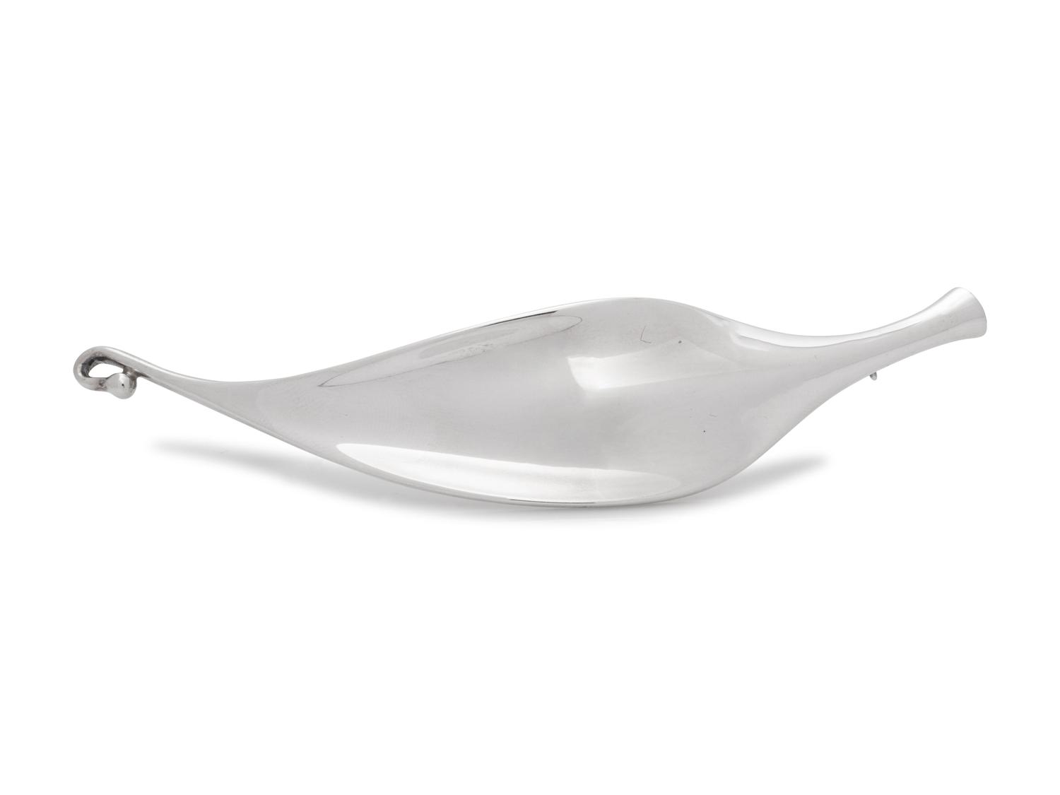 A Modernist Sterling Silver Brooch, Vivianna Torun Bulow-Hube for Georg Jensen,