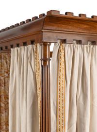 A George III Style Walnut Canopy Bed