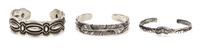A Collection of Sterling Silver Bracelets, Navajo and Kewa, 56.20 dwts.