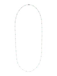 EMERALD AND DIAMOND BEAD NECKLACE