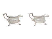A Pair of George III Silver Sauce Boats