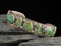 Navajo Silver and Turquoise Cuff Bracelet