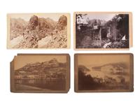 [EARLY PHOTOGRAPHY]. Photographs of events & landmarks in the US and beyond, incl. train derailment