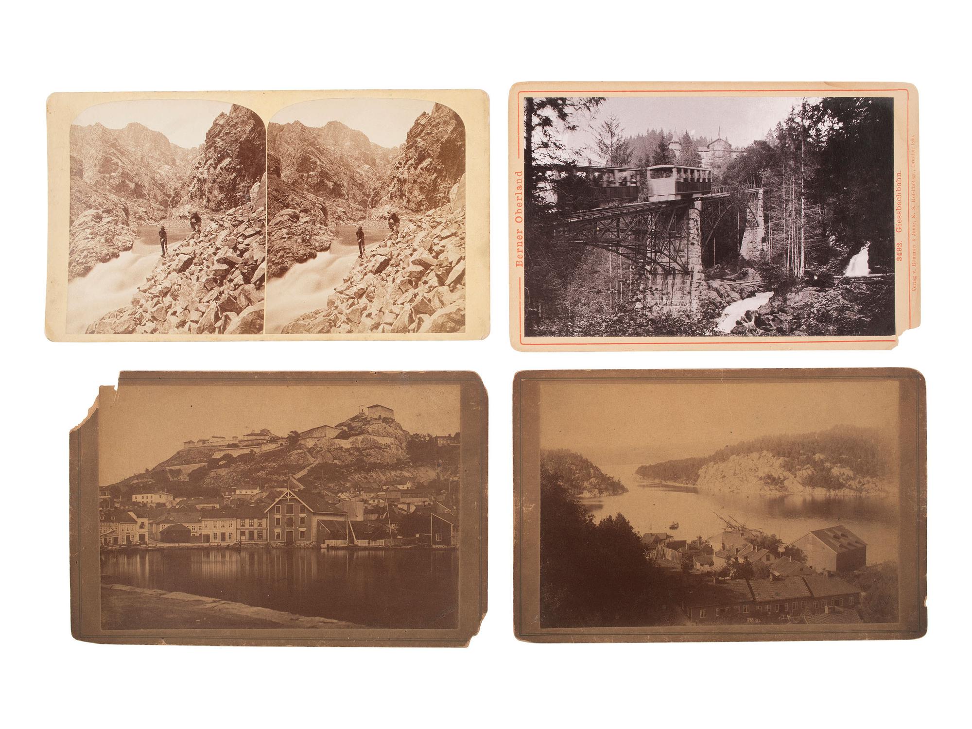 [EARLY PHOTOGRAPHY]. Photographs of events & landmarks in the US and beyond, incl. train derailment