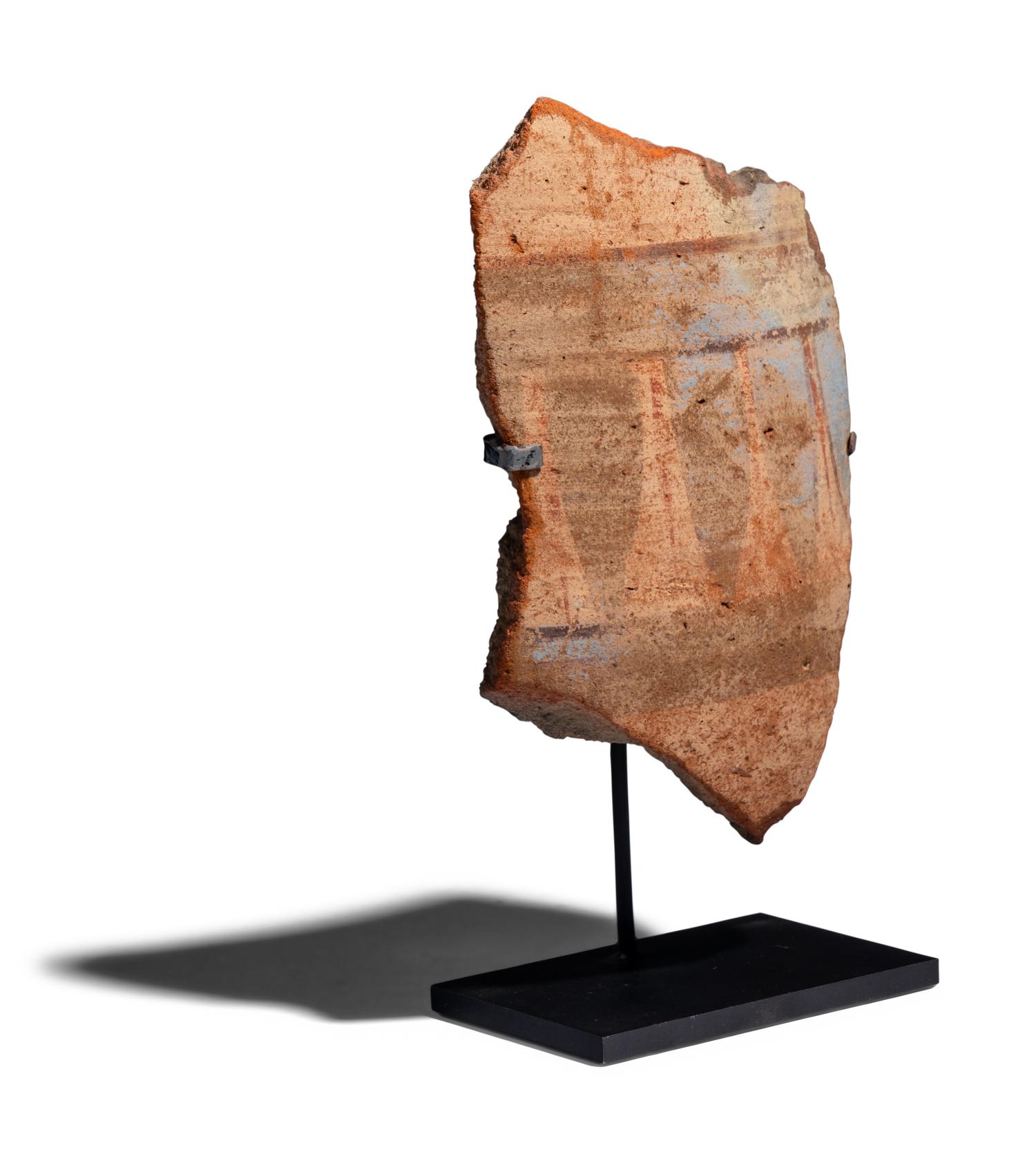 An Egyptian Polychrome Pottery Fragment