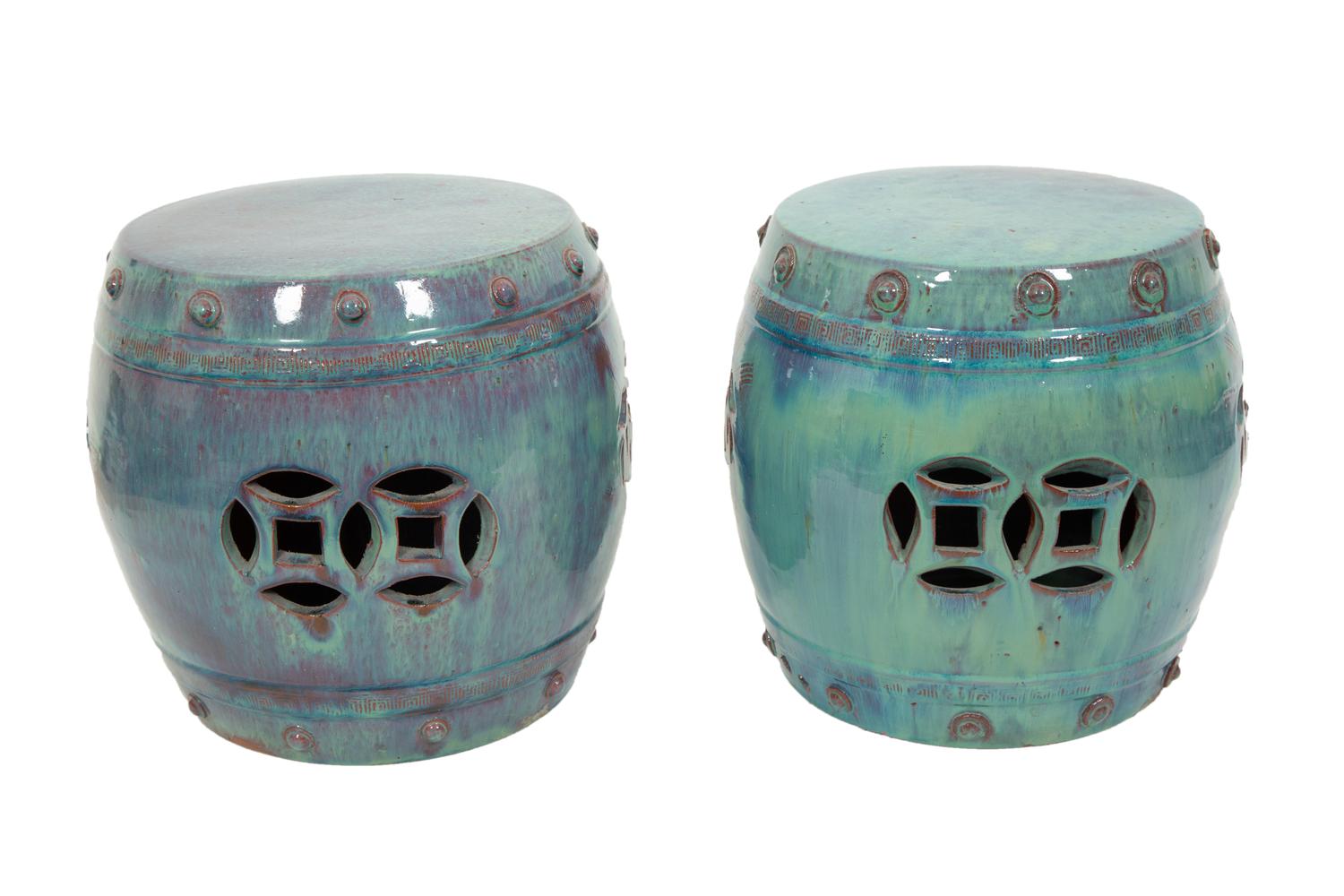 A Group of Italian Teal Glazed Terracotta Articles