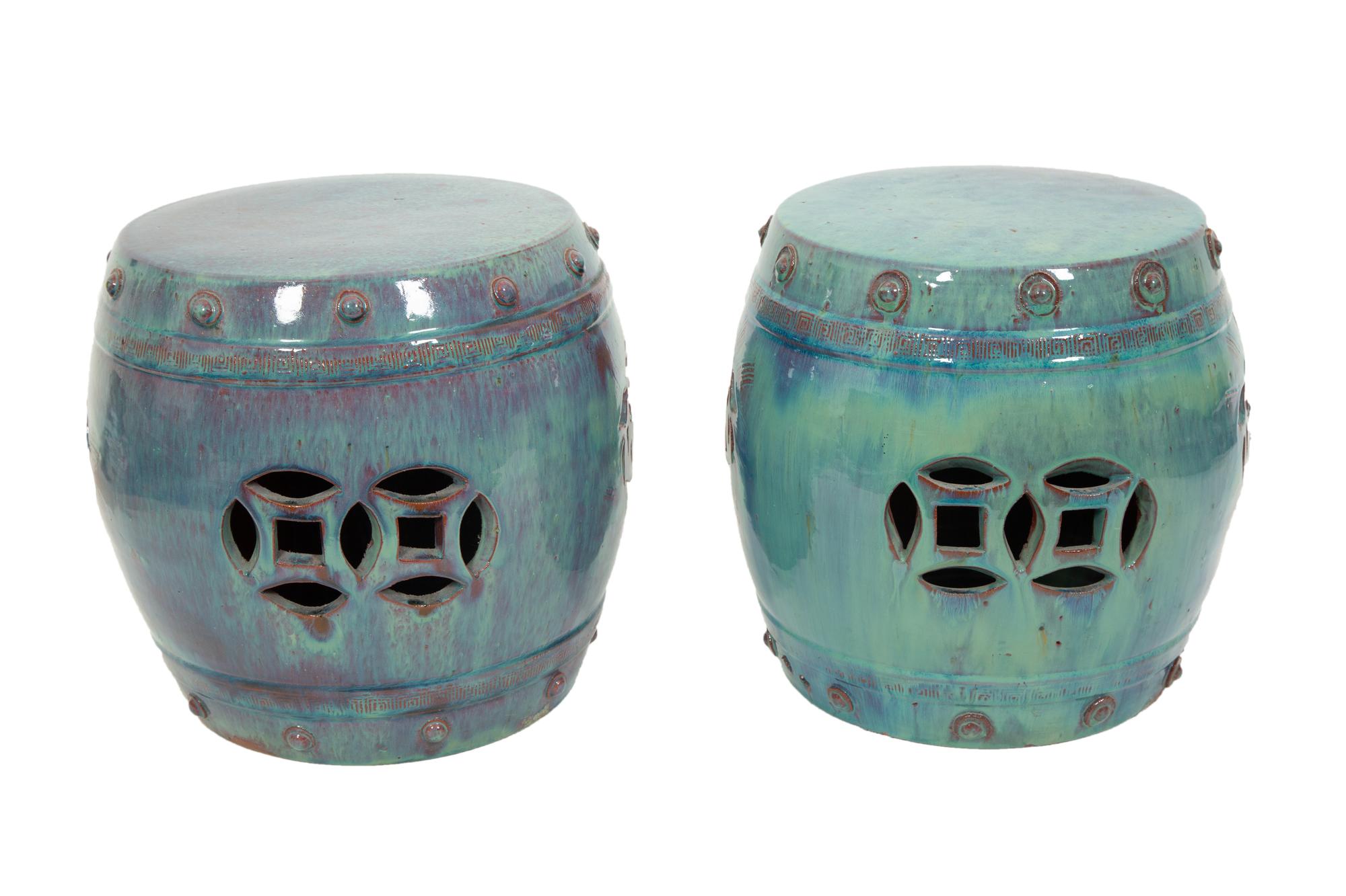 A Group of Italian Teal Glazed Terracotta Articles