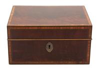 Three Wood Humidors Height of largest 5 1/4 x width 12 1/8 x depth 9 1/8 inches. — 20TH CENTURY