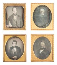 [EARLY PHOTOGRAPHY]. 20 sixth plate daguerreotypes of men with stern, serious, or striking expressions.