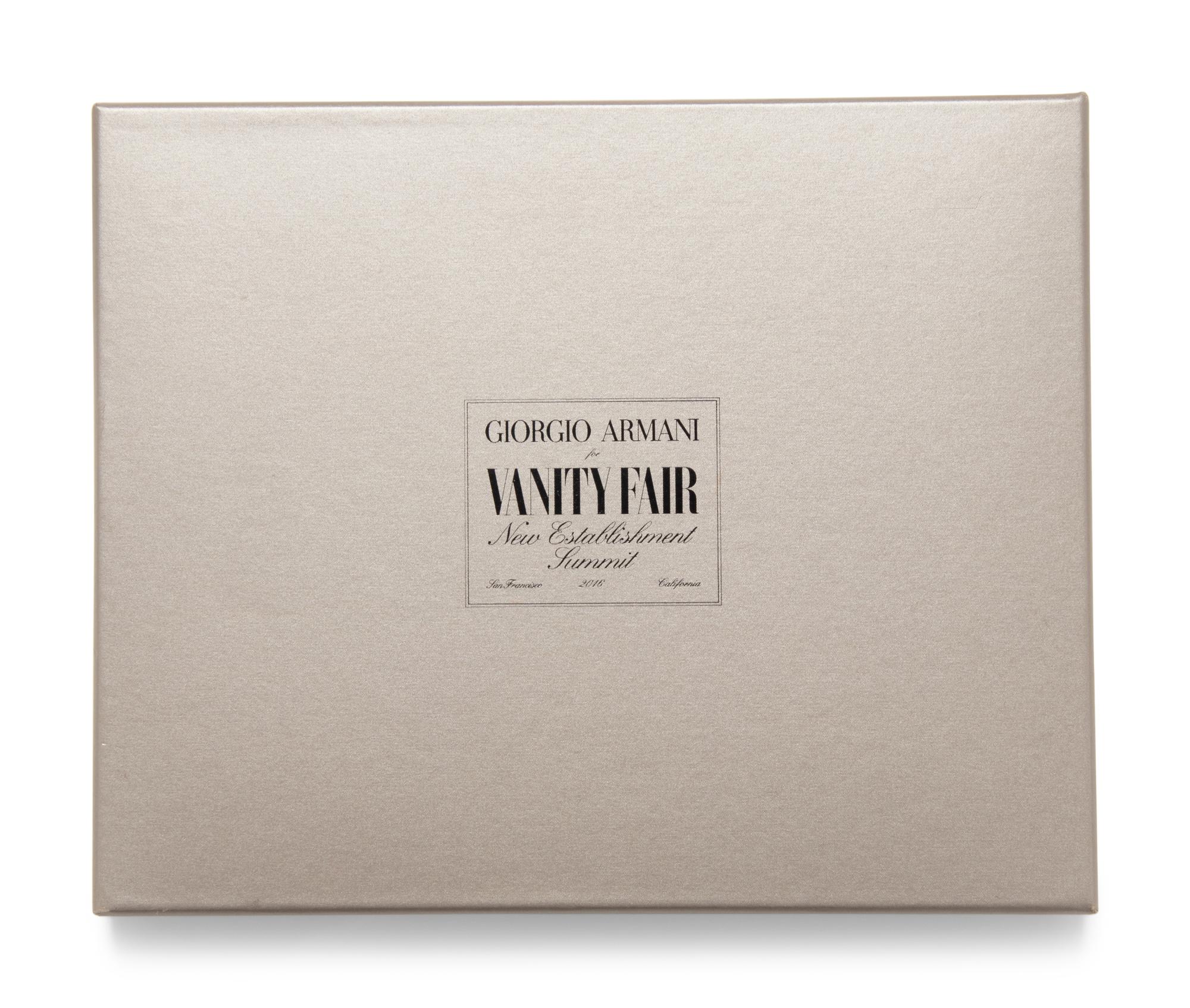 Giorgio Armani for Vanity Fair, Navy Leather Envelope Clutch
