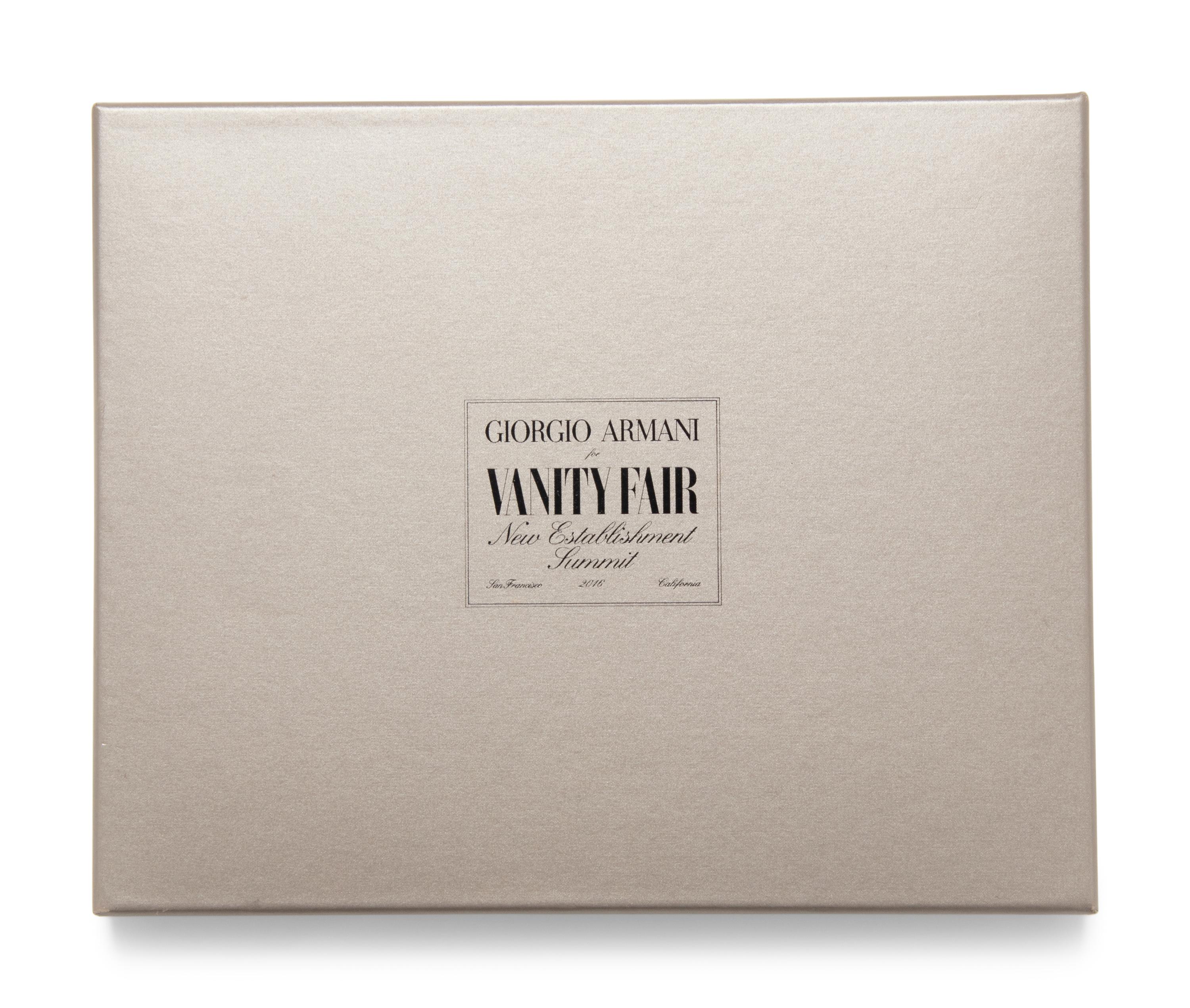 Giorgio Armani for Vanity Fair, Navy Leather Envelope Clutch