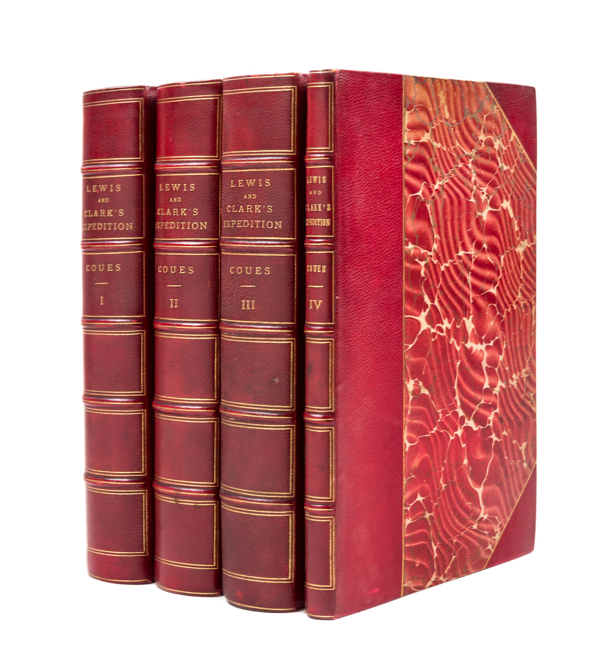 LEWIS AND CLARK'S EXPEDITION. Coues, Elliott. History Of The Expedition. New York, 1893. 4 Volumes, First Edition.