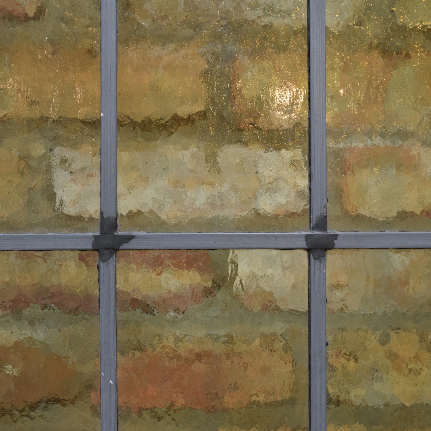 A Leaded and Stained Glass Door from a Chicago, IL. Bungalow 28" W x 1.5" D x 79.5" H — United States, Early 20th Century