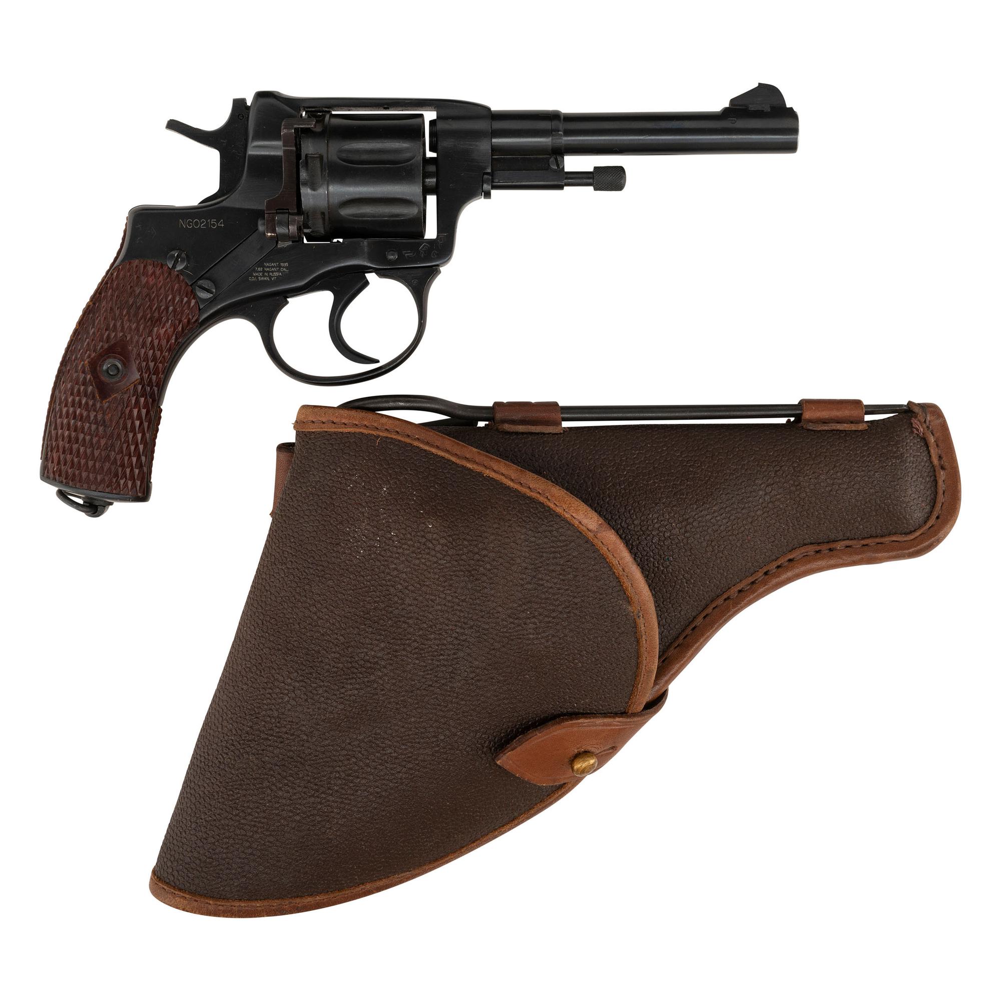 **1941 Tula Model 1895 Nagant Revolver with Holster and Cleaning Rod