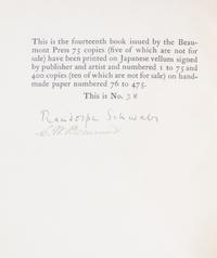 (FINE PRESS, BEAUMONT PRESS) WILDE, OSCAR. After Berneval. Letters of Oscar Wilde to Robert Ross. London, 1922. First edition.