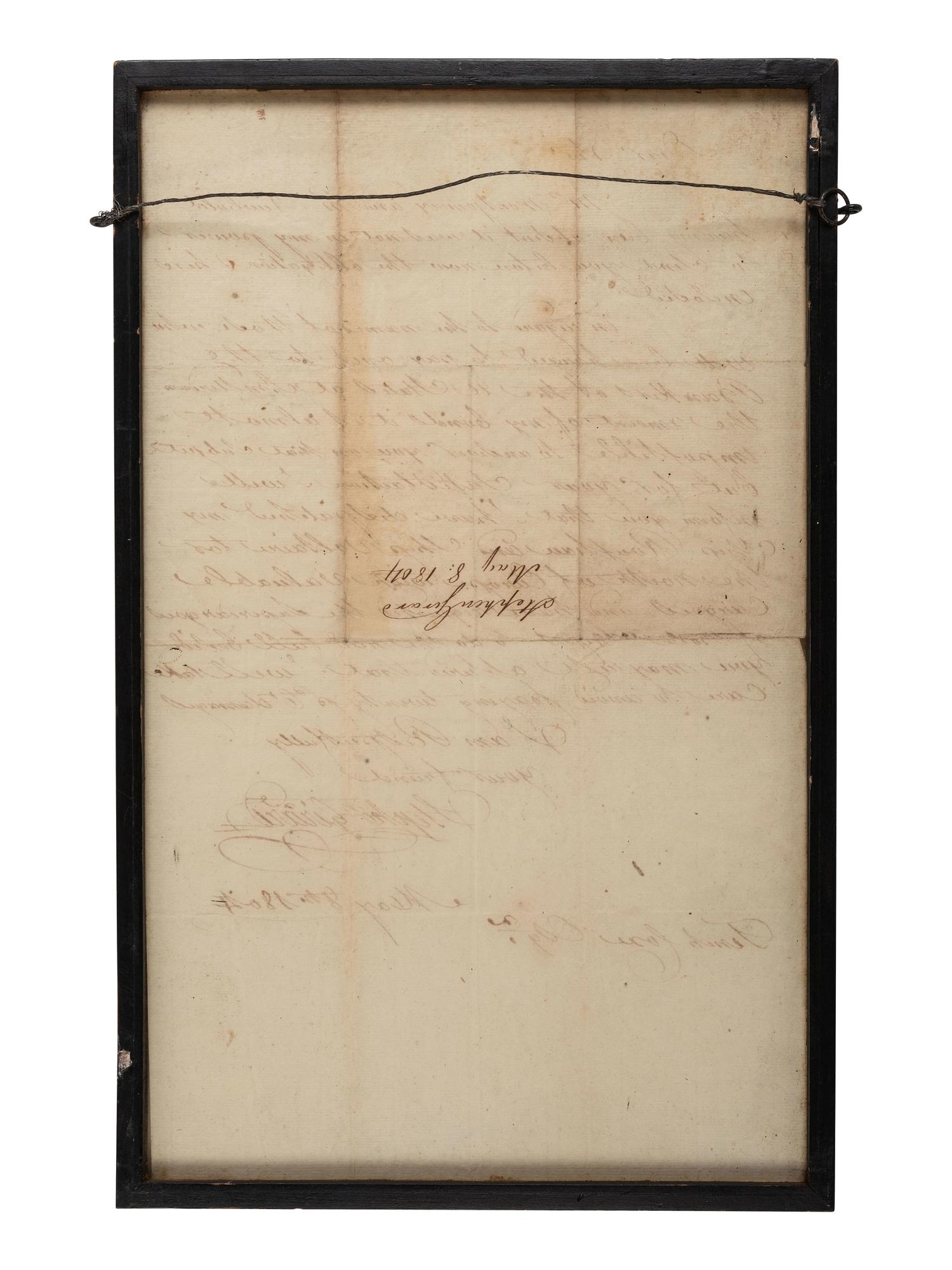 GIRARD, Stephen (1750-1831). Autograph letter signed ("Stephn. Girard"). N.p., 8 May 1804.