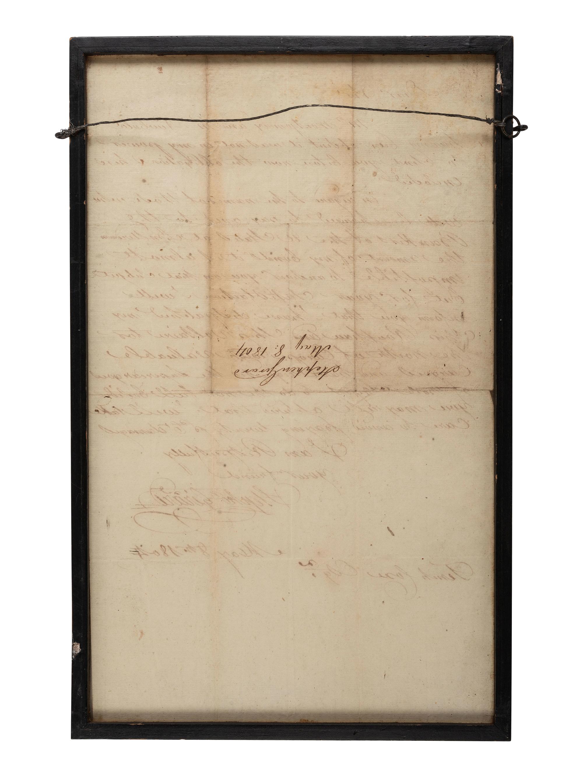 GIRARD, Stephen (1750-1831). Autograph letter signed ("Stephn. Girard"). N.p., 8 May 1804.