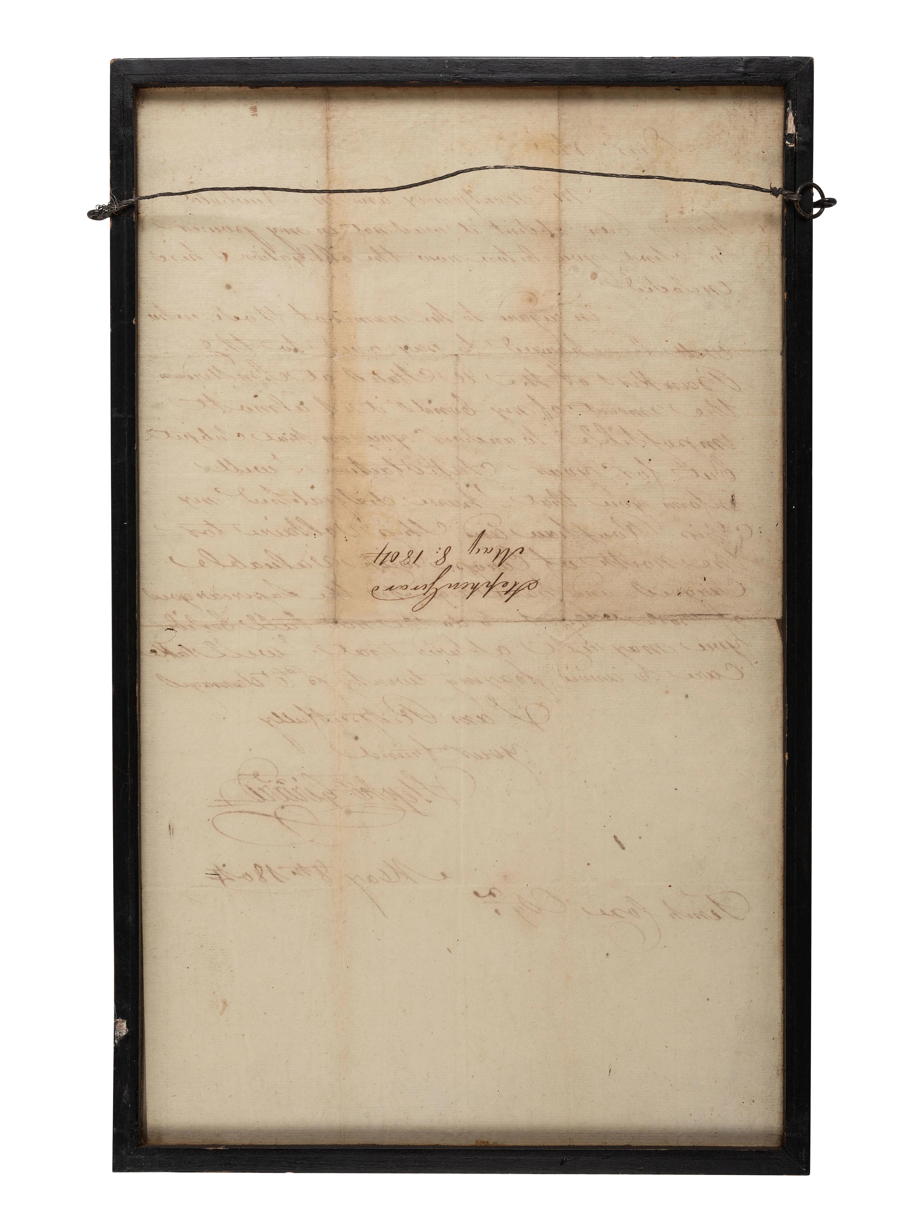 GIRARD, Stephen (1750-1831). Autograph letter signed ("Stephn. Girard"). N.p., 8 May 1804.