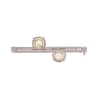 CARTIER, VINTAGE, YELLOW SAPPHIRE AND DIAMOND BROOCH