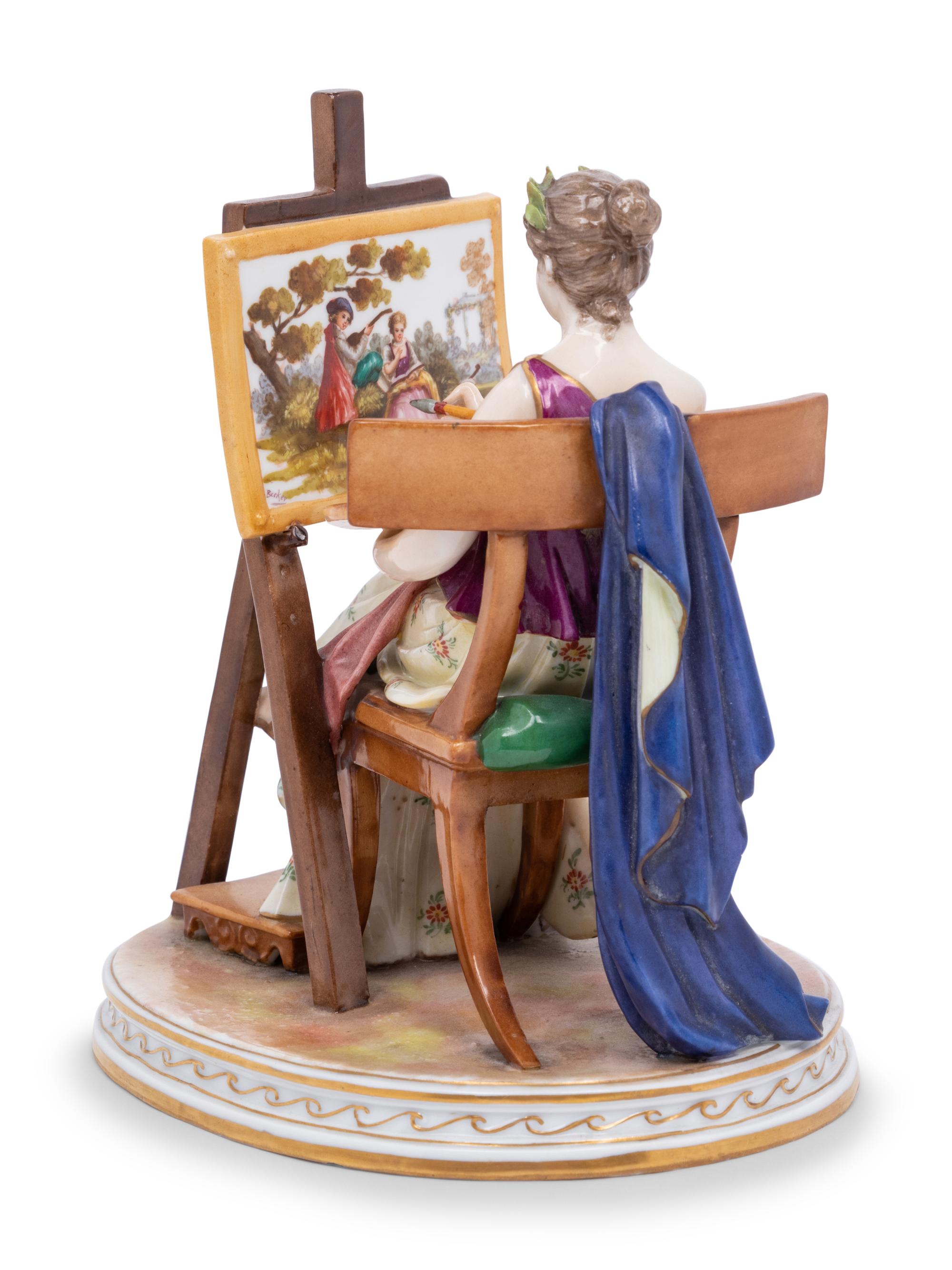 A Continental Porcelain Allegorical Figure