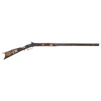 Highly Decorated and Published Half Stock Percussion Long Rifle by W. Shockey (Washington County, Ohio)