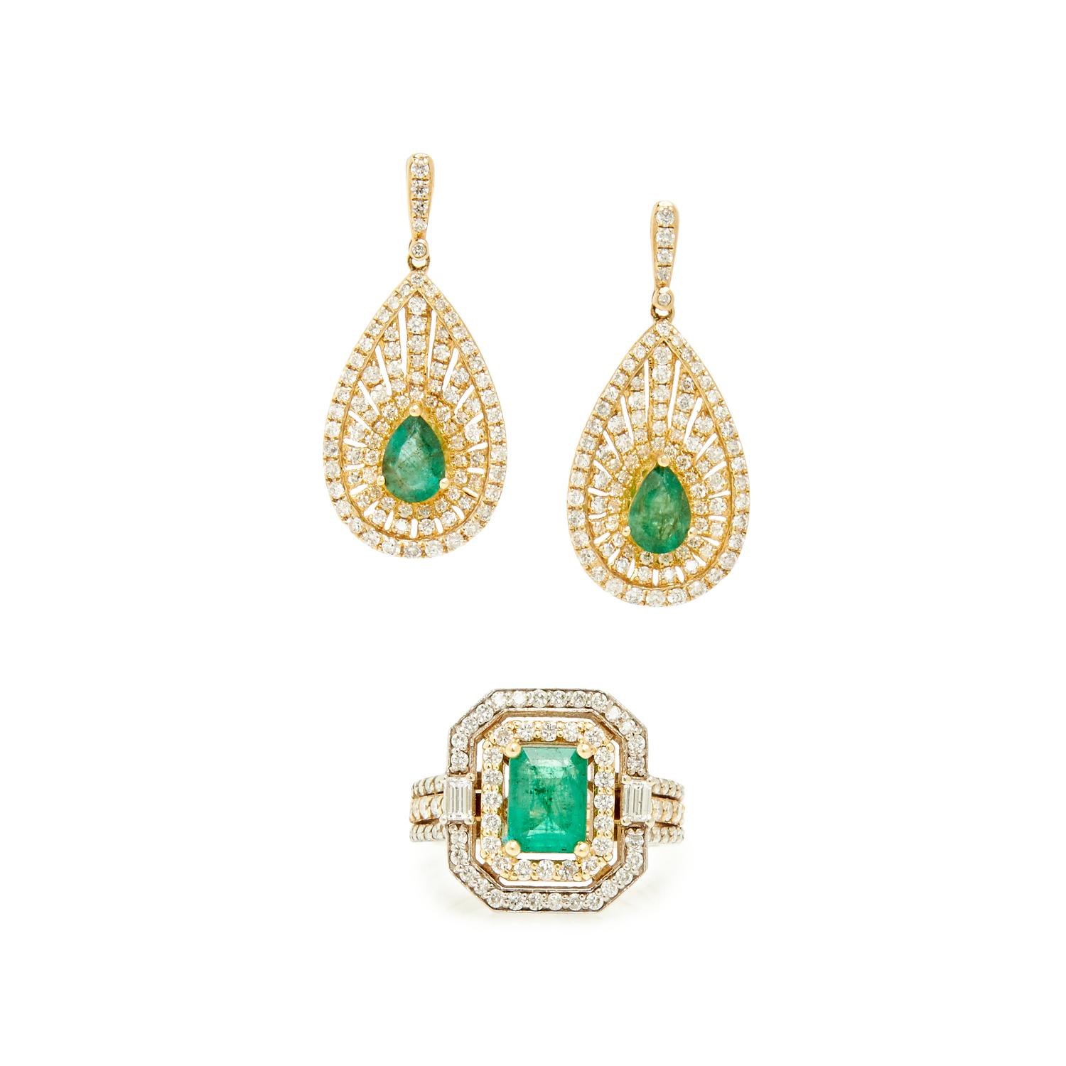 EFFY, COLLECTION OF EMERALD AND DIAMOND JEWELRY