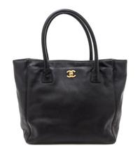 A Chanel Black Caviar Leather Tote Bag, 11.5" x 11.5" x 5.5".